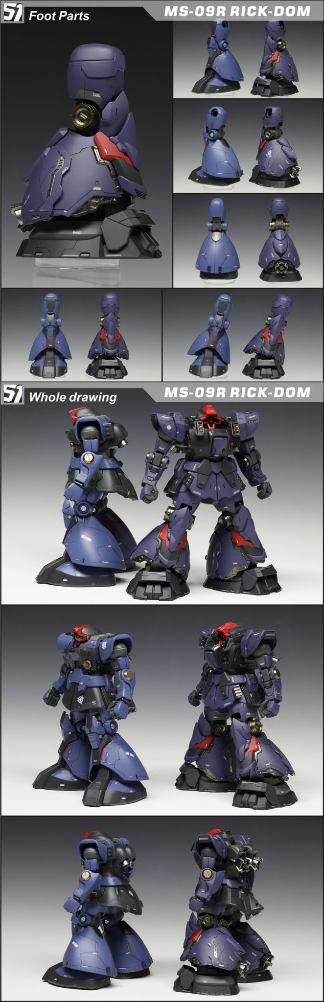 The51 1/100 MS-09R Rick Dom Conversion Kits