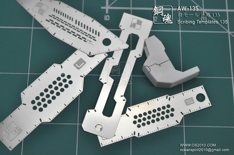 SteelSpirit AW-135 Scribing Stencil Template Set