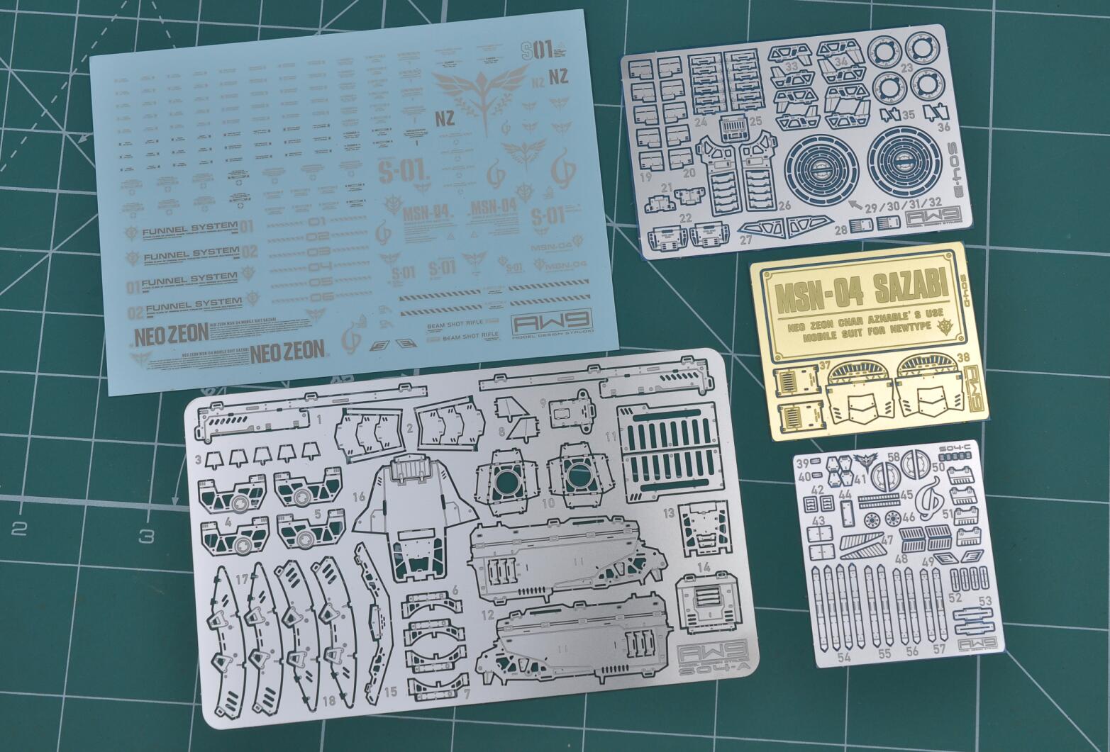 AW9 S-04A RG 1/144 Sazabi Details Upgrade Photo Etch Set