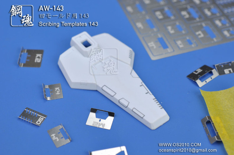 Steel Spirit AW-143 Panel Line Scribing Stencil_Detail Template Set