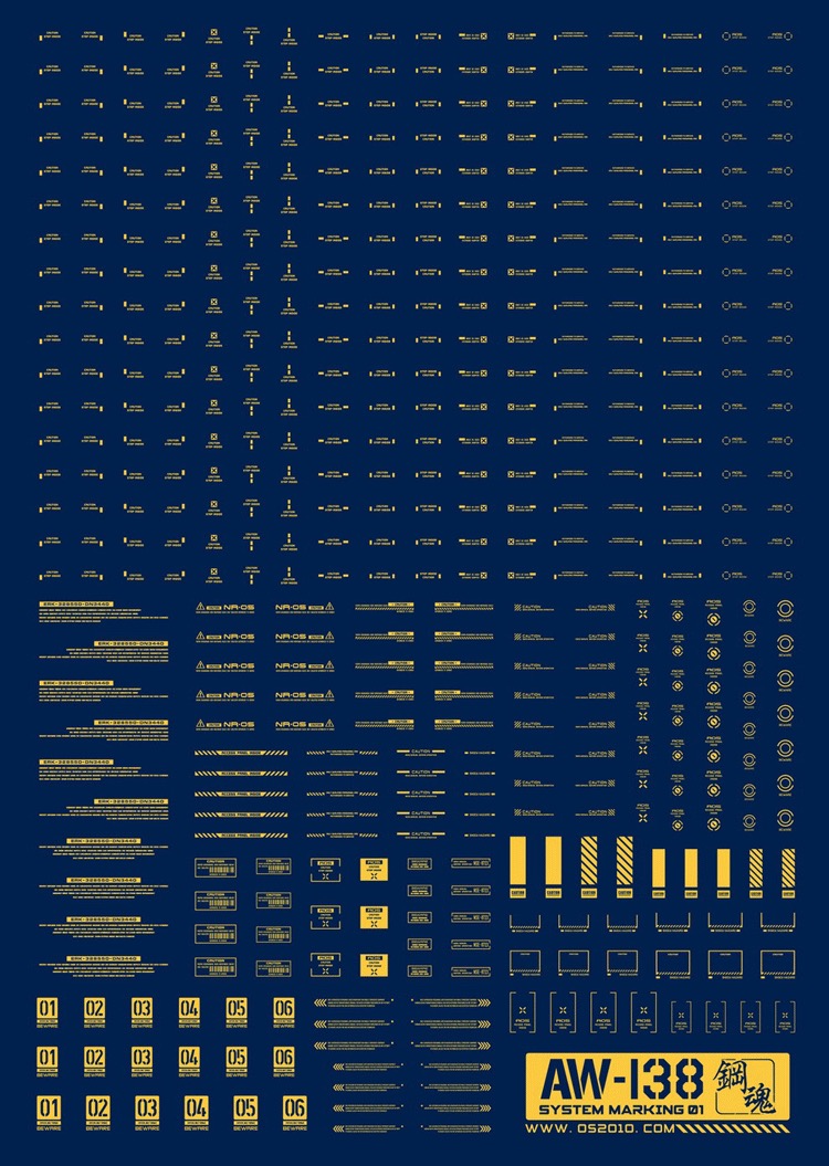 SteelSpirit AW 138 Water Sliced Decals Gold 03