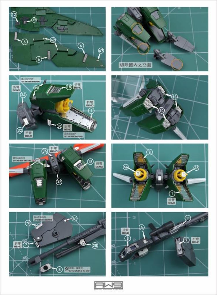 AW9 S-09 MG 1:100 Gundam Dynames Details Upgrade Photo Etch Set