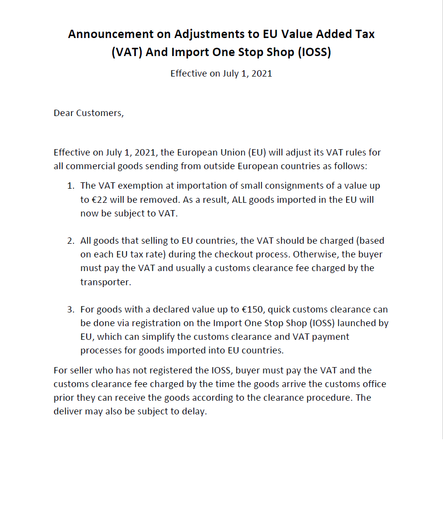 EU Tax and IOSS Update