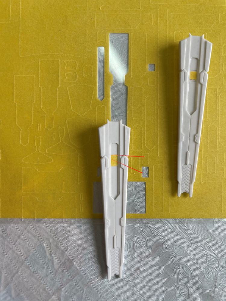 Y.G.C.P Precut Masking Tape For YJL Hi-Nu & Nu Gundam Fin-Funnel Set