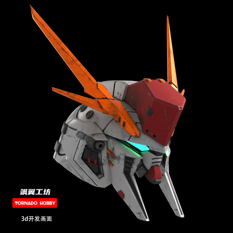 Tornado Hobby HG RX105 Xi Gundam Head 3D Printing Kit