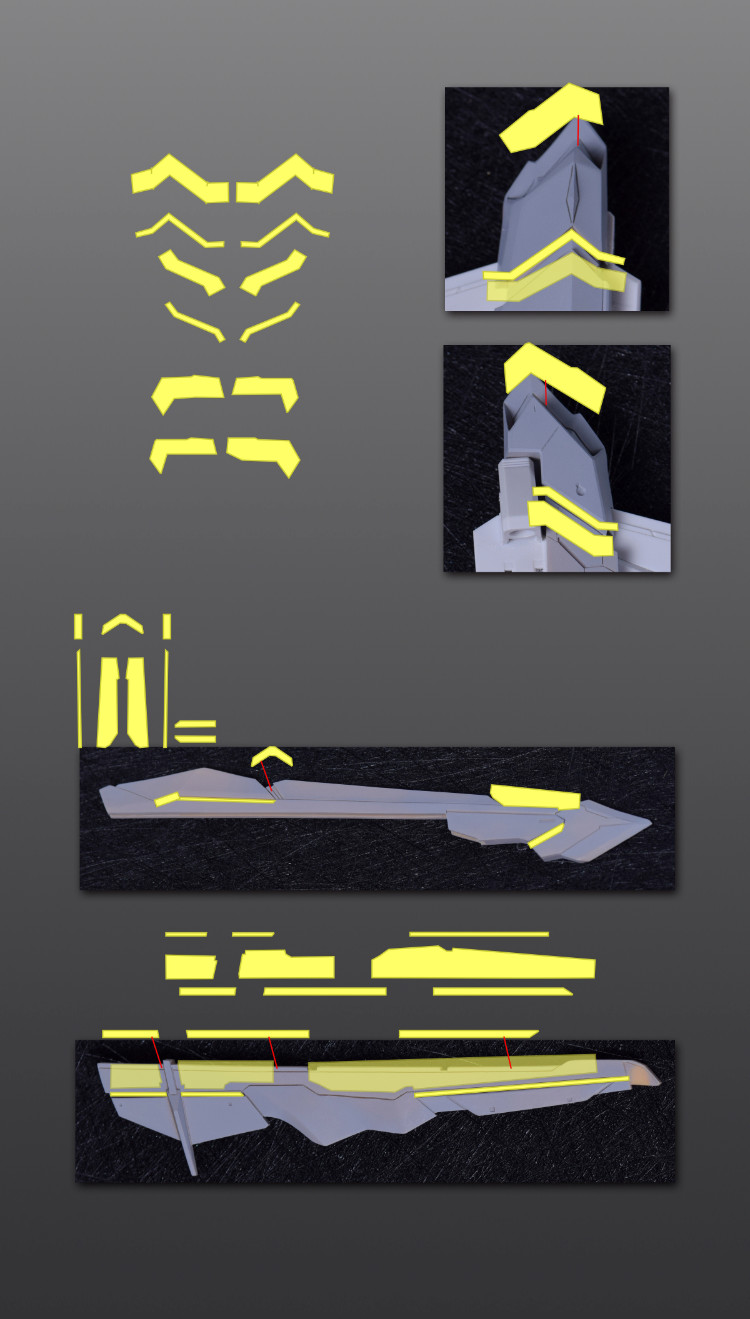 Cantonese.C Studio Precut Masking Tape For Fortune Meow's Justice Gundam Set