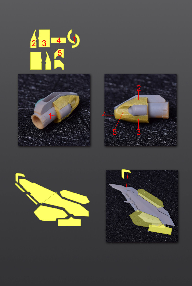 Cantonese.C Studio Precut Masking Tape For Fortune Meow's Justice Gundam Set