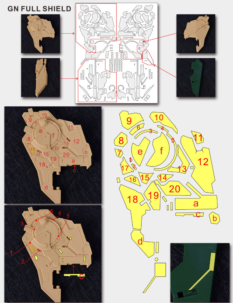 Cantonese.C Studio Precut Masking Tape For Fortune Meow's Dynames Gundam Set