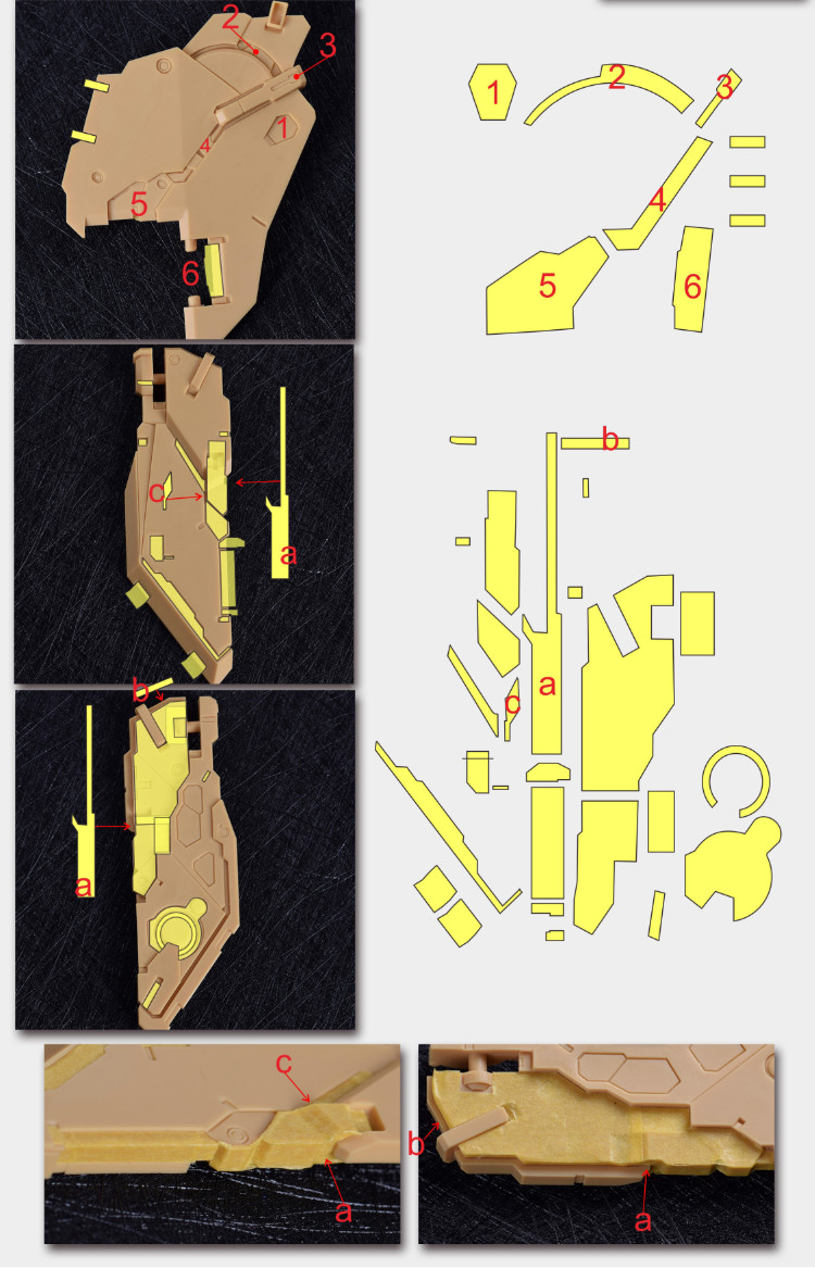 Cantonese.C Studio Precut Masking Tape For Fortune Meow's Dynames Gundam Set