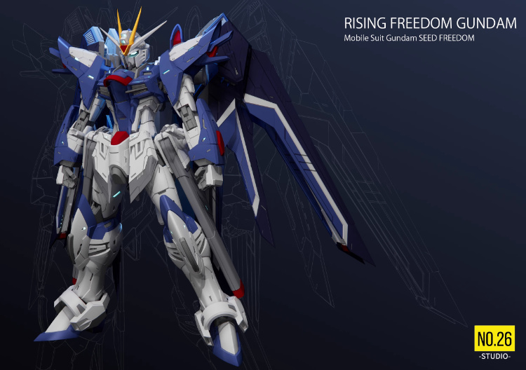 No.26 Studio 1 144 Rising Freedom Gundam Conversion Kit 09